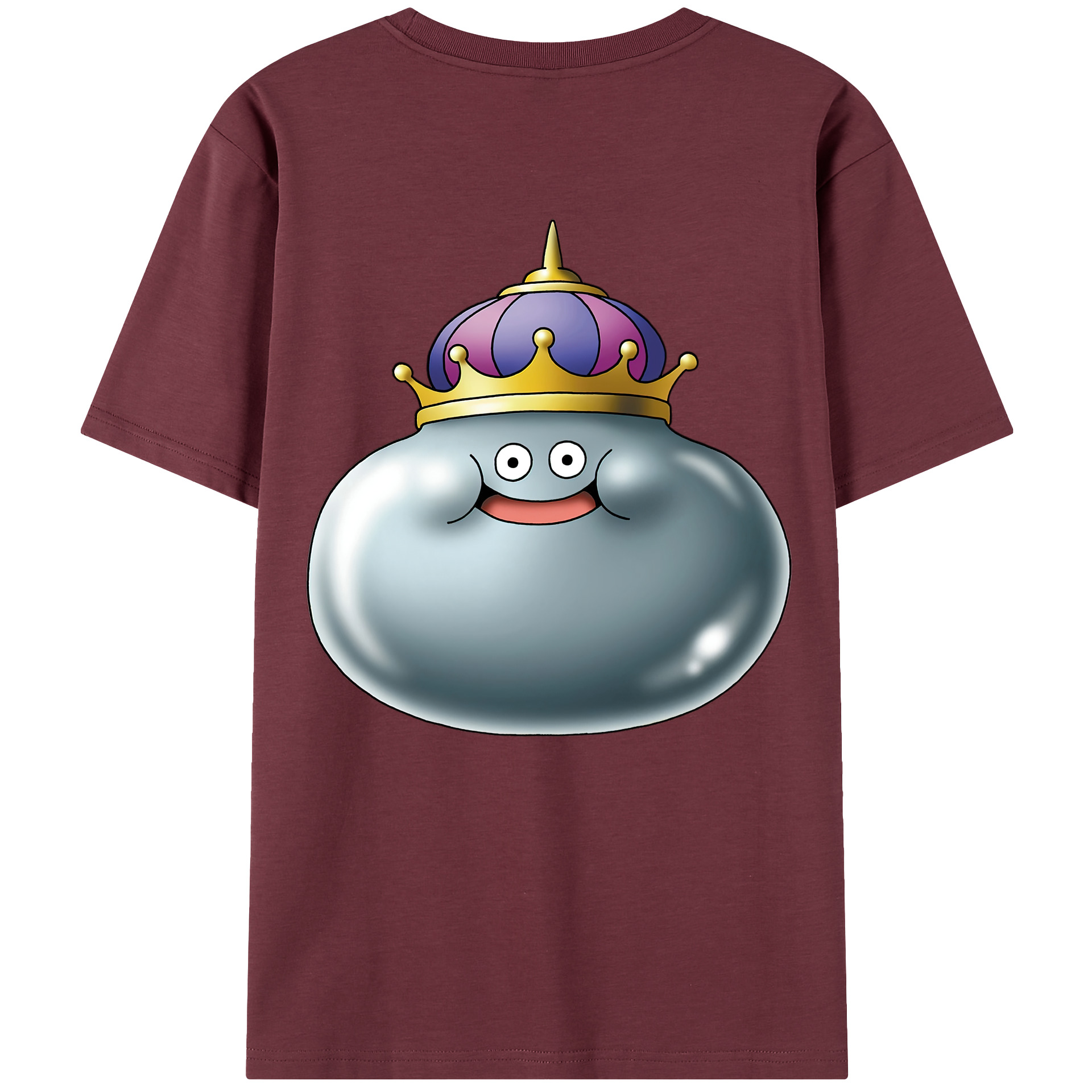 （画像用） ドラゴンクエスト Doragon Kuesuto Dragon Quest 綿100％半袖Tシャツ（背面プリント）